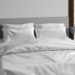 Постельное бельё Страйп Hotel Premium Белый