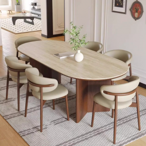 LaBrea Sainta brown Французский обеденный стол  кремовой столешницей